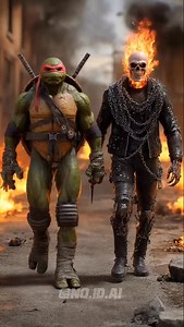RAPHAEL x GHOSTRIDER FUSION 🧬 #tmnt #raphael #ghostrider #ai #fusion | Visual AI