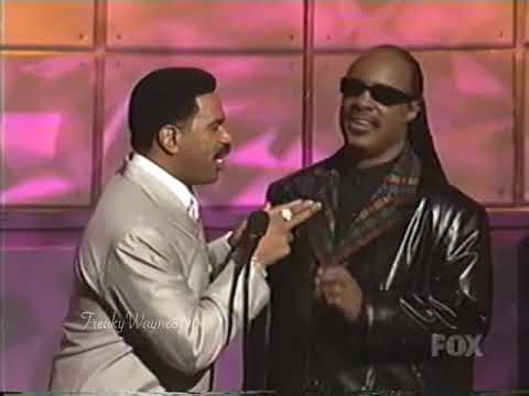Stevie Wonder And Steve Harvey AT the 2002 Essence Awards