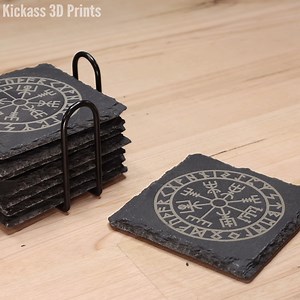 27K views · 333 reactions | Laser engraving on slate coasters  | Kickass 3D Prints | Facebook
