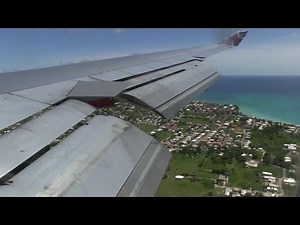 Virgin Atlantic B747 Landing Barbados