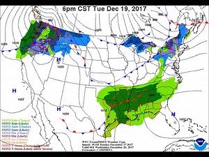 This is the latest animation of WPC forecasts for the next 7 days for the U.S. mainland. Showers/thunderstorms currently moving across the Deep South are forecast to linger through early this week as a low pressure system develops along a coastal front. Latest WPC 7-day rainfall total indicates more than 6 inches of rain will be possible across the mid-Mississippi Valley by the end of the week as showers from the next cold front arrive. A storm system will then move across the Pacific Northwest 