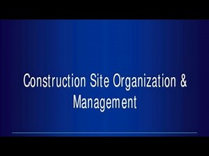 Site organization |Important|