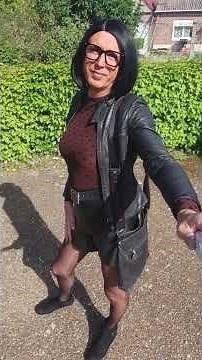 crossdresser outdoor and shopping
