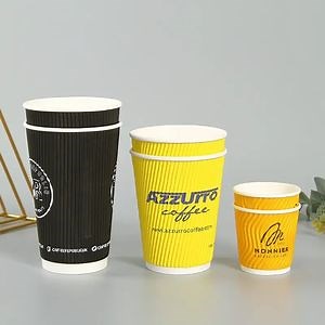[Hot Item] OEM ODM Disposable Eco-Firendly Take Away Kraft Paper Insulated Ripple Takeaway Paper Hot Coffee Cups