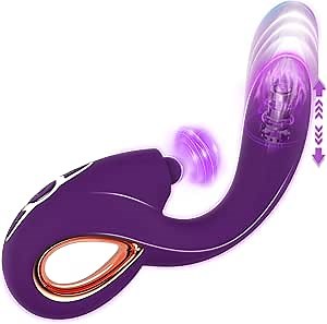 Sex Toys for Women Thrusting Vibrator G Spot Rabbit Vibrators Female Sex Toys with 10 Vibration 7 Thrust 3 Tapping/Sucking Clitoral Stimulator Licking Thrusting Dildo Adult Sex Toys for Couple Games