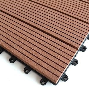 [Hot Item] Customized More Than 5 Years Decking Tile WPC Interlocking Deck Tiles