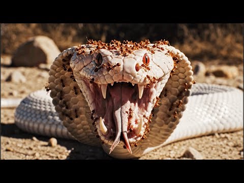 White Cobra vs Army Ant Legio : The Craziest Swarm on the Planet - Animal Combat World