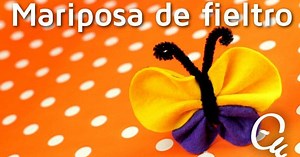 ¡Manualidad de primavera! Hoy hacemos unas mariposas con fieltro de colores y limpiapipas. ¡Muy sencillas!