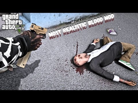 Realistic Blood Mod for GTA 5 | Satisfying 60 fps | Blood Trail Gore