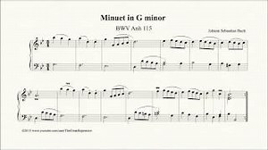 Bach, Minuet in G minor, BWV Anh 115, Harpsichord Chords - ChordU