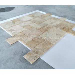 [Hot Item] Yellow Limestone Paver with French Pattern Design