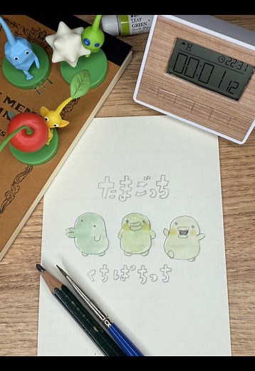 ✏︎これかわいい！子どもが喜ぶくちぱっちの描き方 #イラスト描き方 #鉛筆イラスト #たまごっち #くちぱっち