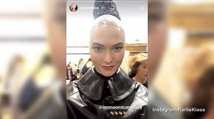 Karlie Kloss backstage during Azzedine Alaia Fashion Show | Daily Mail Online