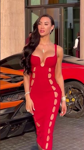 Sexy Red Cut Out Midi Bodycon Dress 🔥 | #Style #Fashion #Shorts