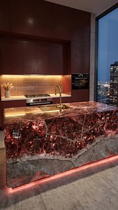 144K views · 2.4K reactions | Opulent Ruby Geode Kitchen Island Build! #luxury #kitchen #design | Vu Designs | Facebook