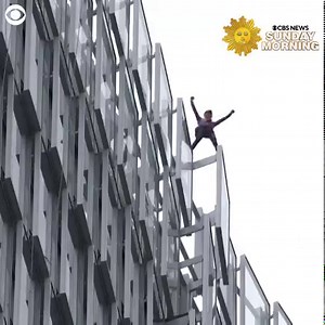 Alain Robert is known as the "French Spider-Man." Robert scaled the Alto Tower in La Defense, France last week in protest over climate change inaction. The 60-year-old climbed the 520 foot tall skyskraper in 50 minutes. https://cbsn.ws/3AS6M19 | CBS Sunday Morning