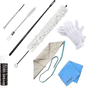 Flute Cleaning Rod Flute Cavity Cleaning Rod Flute Cleaning Kit Flute Cleaning Cloth for Flute Cleaning Polishing