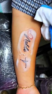 1K views | Lettering tattoo done by female tattoo artist Abby at Triple A tattoo studio Manado Indonesia | Triple A tattoo studio Manado Indonesia | Facebook