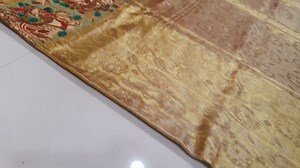 Exculsive 4d Embroidery design Kanchipuram pure silk sarees full...