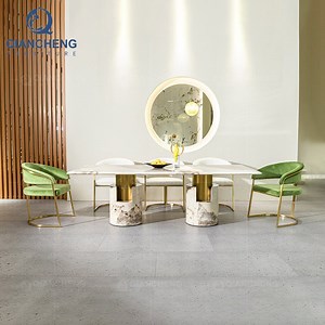 [Hot Item] Villa Dining Room Furniture Decoration Natural Granite Marble Dining Table