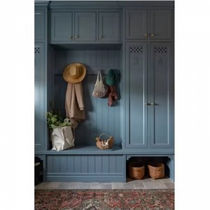 [Hot Item] Shaker Cupboard Kitchen Wood Mudroom Bench Furniture Luxury Shoes Rack Pantry Interior Set Modern Doors Cabinets Design