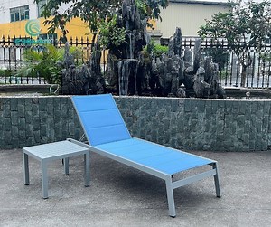 [Hot Item] Guangdong Factory Outdoor Aluminum Furniture Waterproof Fabric Sun Bed Patio Chaise Lounge Chair Poolside Sun Lounger for Villa Home Hotel