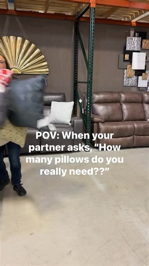 POV: When your partner asks, “How many pillows do you really need??” #accentpillows #homedecor #yxefurniture | International Furniture Wholesalers
