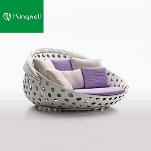 [Hot Item] Modern Poolside Outdoor Furniture Rattan Chaise Sun Lounger Bed Cabana Daybed