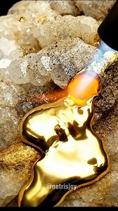 Melting Gold from Quartz with a Gas Torch… INSANE! 🔥✨ #Gold #MoltenGold #spiritualjourney #USA | Notris Joy