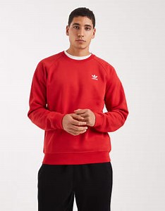 adidas Originals - Trefoil Essentials - Sweat ras de cou - Rouge écarlate | ASOS