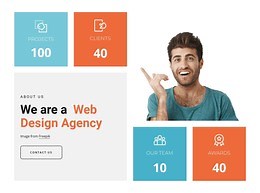 Block with counters - HTML Template by Nicepage