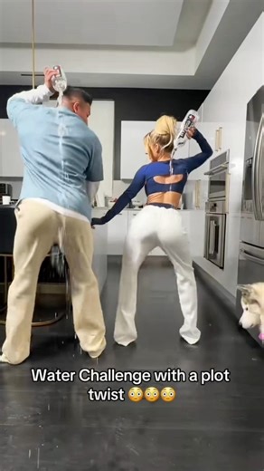 Water dance challenge with a plot twist 😂😂😂 #couplegoals #waterchallenge #water #dance #challenge | Heidi Somers