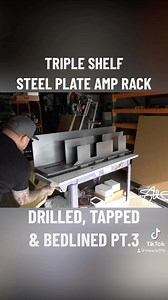 3.9K views · 73 reactions | Triple shelf steel plate amp rack pt.3...