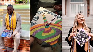 20K views · 119 reactions | #ICYMI: 5,200+ students received their degrees last Friday night + some of them were dressed to the nines with their decorated #ECUGrad caps   Full Story → go.ecu.edu/Grad19 | East Carolina University | Facebook