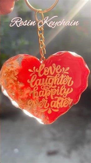 ❤️ Resin Heart Keychain DIY | Gift Idea | Easy Resin Craft Tutorial✨#shortsvideo #ytshorts #trending