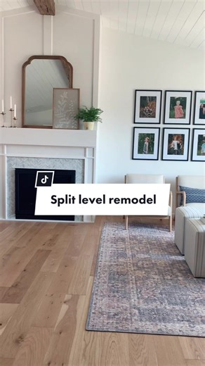 Before and after of our split level remodel #fypシ #NeverStopExploring #homerenovation #splitlevel #splitlevelhouses #modernfarmhouse