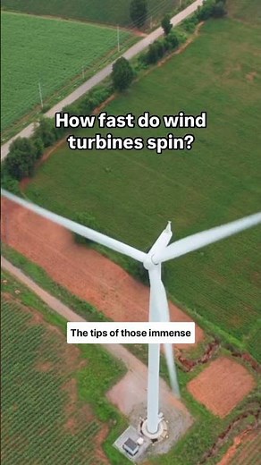 How fast do wind turbines spin? 💨 #windenergy #windturbine #renewableenergy #windpower