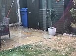 Nottinghamshire resident films downpour of huge hailstones