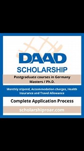DAAD Scholarships 2025 Apply today. Please visit our website scholarshiproar.com for step by step application process. Link in description. #daadscholarships #studyingermany #studyabroad #ScholarshipRoar | Scholarship Opportunities