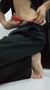 Ripped off my underwear using scissors