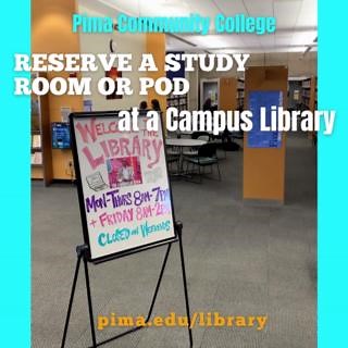 Pima students can reserve a study room or pod at any campus library: https://libanswers.pima.edu/faq/361505 Learn about all that Pima’s libraries offer: pima.edu/library #backtopimaspring24 #pimacclibrary #pimacommunitycollege #mypimafuture Pima Student Life First Year Experience at Pima Community College | Pima Community College