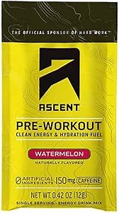Ascent Watermelon Pre-Workout Box, 0.42 OZ