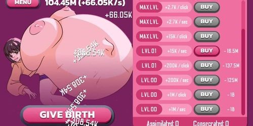 Click and click until her belly grows