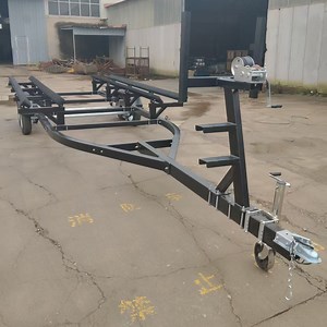 [Hot Item] 7.5-Meter Black Painted Pontoon Boat Trailer