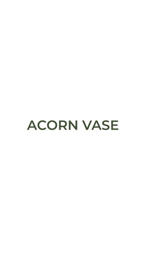 Bring Nature Indoors with the Acorn Vase! Experience the wonder of growth as you nurture an acorn into a majestic oak tree. Beautifully crafted, this vase adds a touch of natural beauty and elegance to any space, perfect for those who cherish the magic of nature 🌱 | Acorn Vase