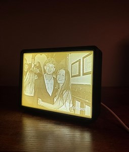 Personalized Lithophane Photo Lamp • Custom Light-up Box • USB Night Light Gift for Couples, Pets, Weddings - Etsy