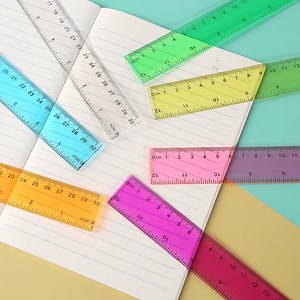 [Hot Item] Millimeter and Inches Colored Flexible Transparent Clear Ruler