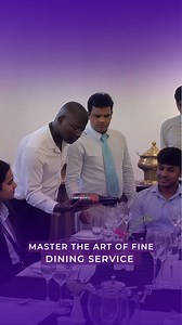 Master the Art of Fine Dining Service at AIMS! From the crisp...
