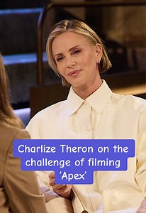“Apex” star Charlize Theron on the challenge of filming her new survival thriller 🎥 Link in bio for a surprise! #charlizetheron #netflix #drewbarrymore #apex