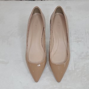 J Crew Classic Harper Patent Leather Pointy Toe Slip On Flats Nude Style B1791